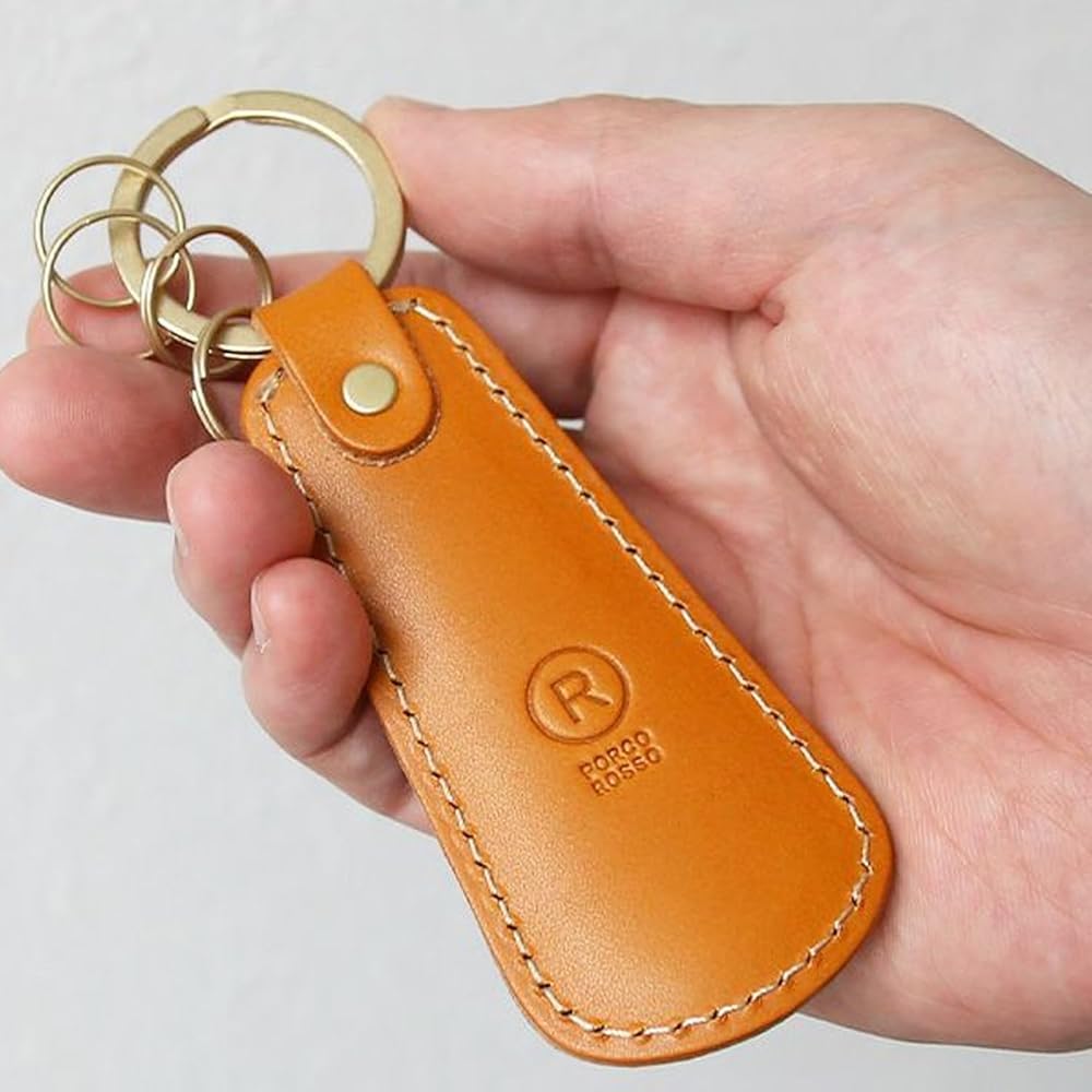 靴べら　キーホルダー 楽天市場】靴べら キーホルダー ポルコロッソ| 革 栃木レザー